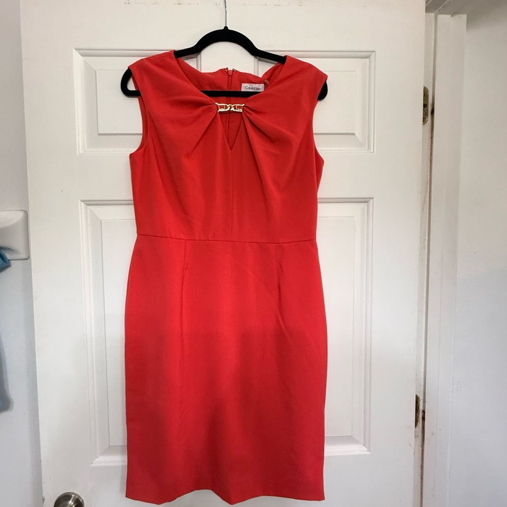 Calvin Klein Coral Midi Dress